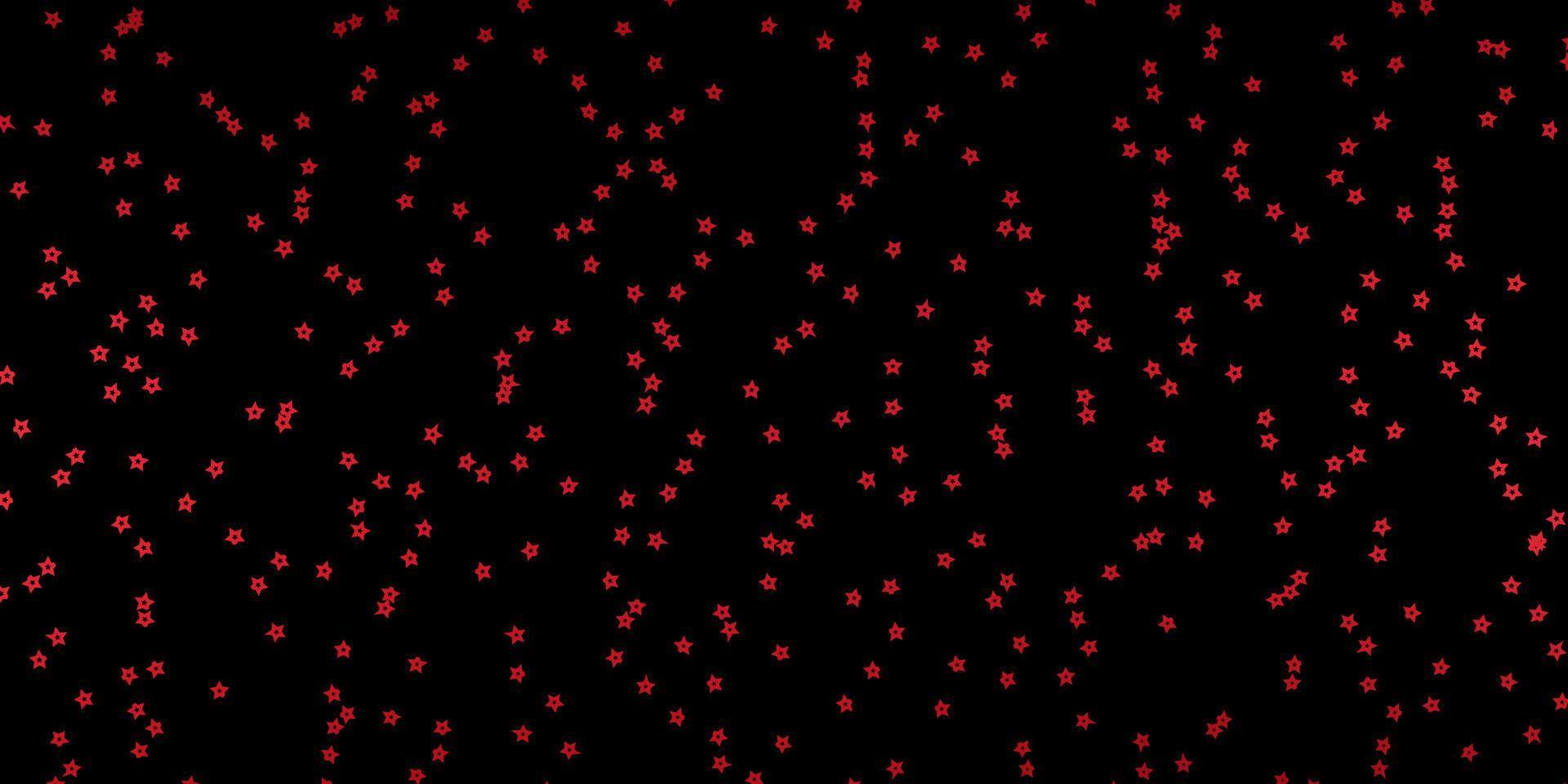 patrón de vector rojo oscuro con estrellas abstractas.