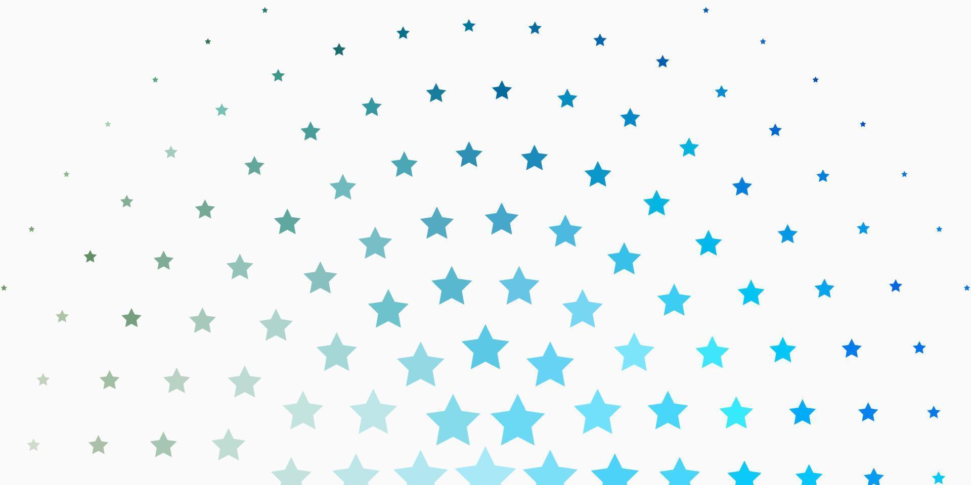 Fondo de vector azul claro, amarillo con estrellas de colores.