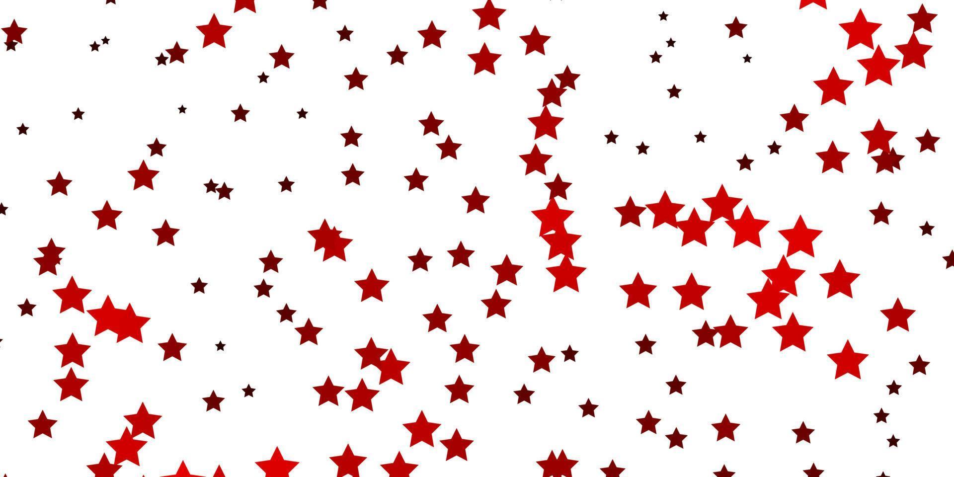 Light Red vector pattern with abstract stars.