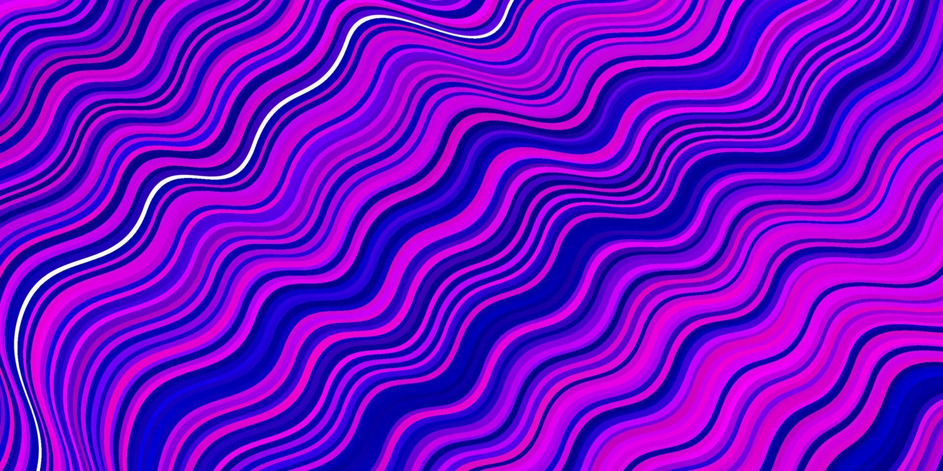 Light Purple, Pink vector background with bent lines.