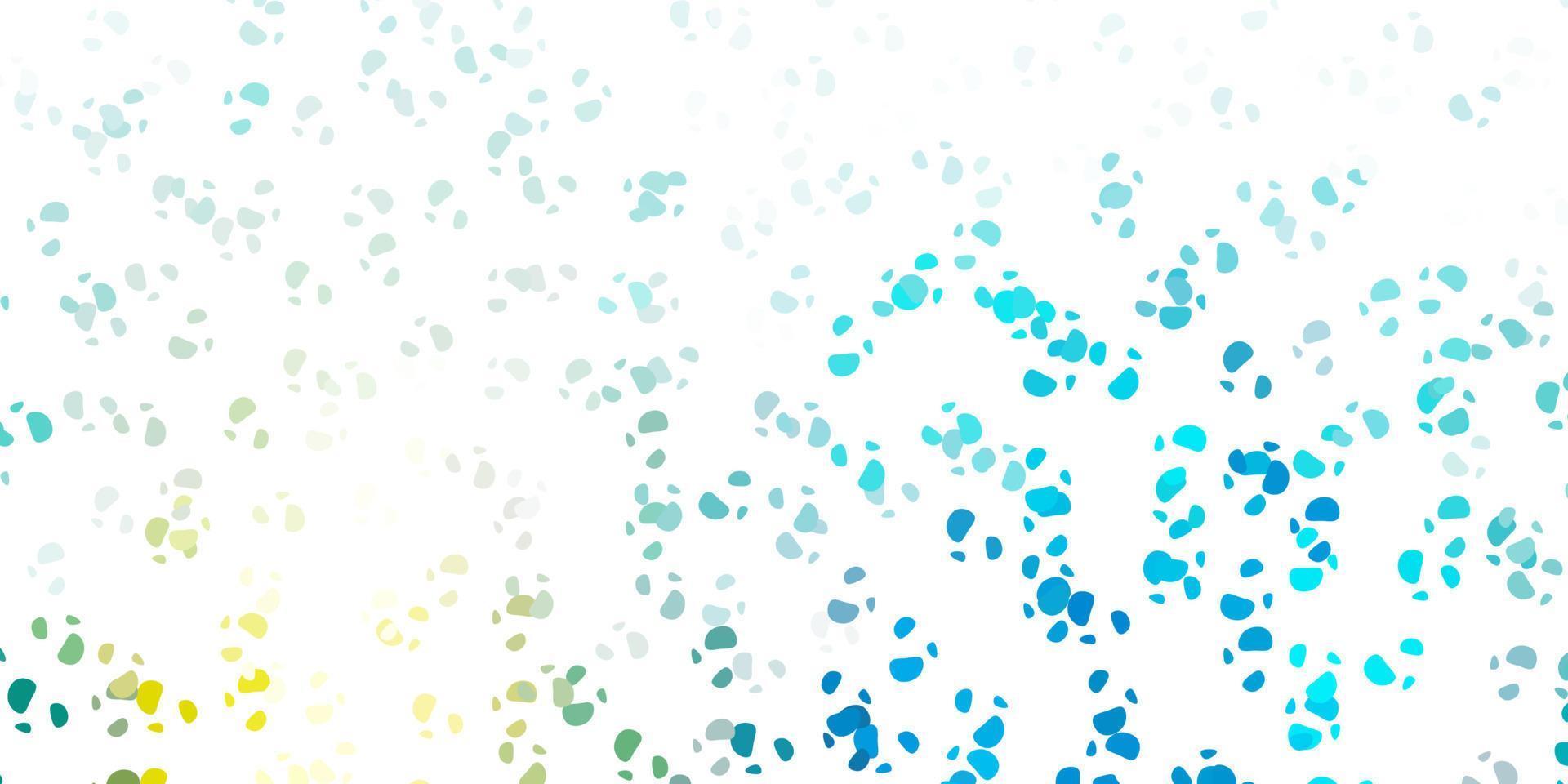 Light blue, yellow vector backdrop with chaotic shapes.