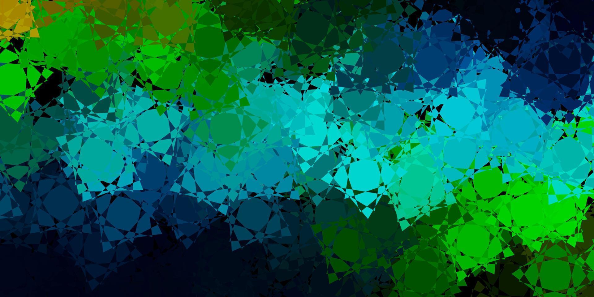 Dark Blue, Yellow vector background with triangles.