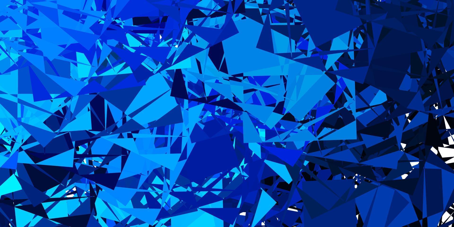 Dark BLUE vector texture with memphis shapes.