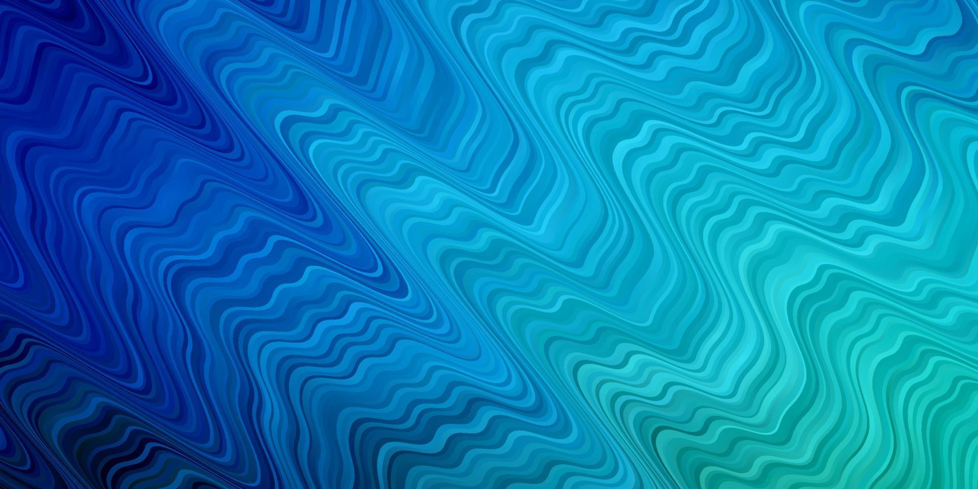 Dark BLUE vector background with curved lines.
