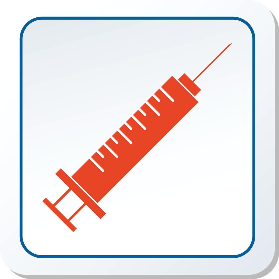 Gráfico de ilustración de vector de icono de jeringa