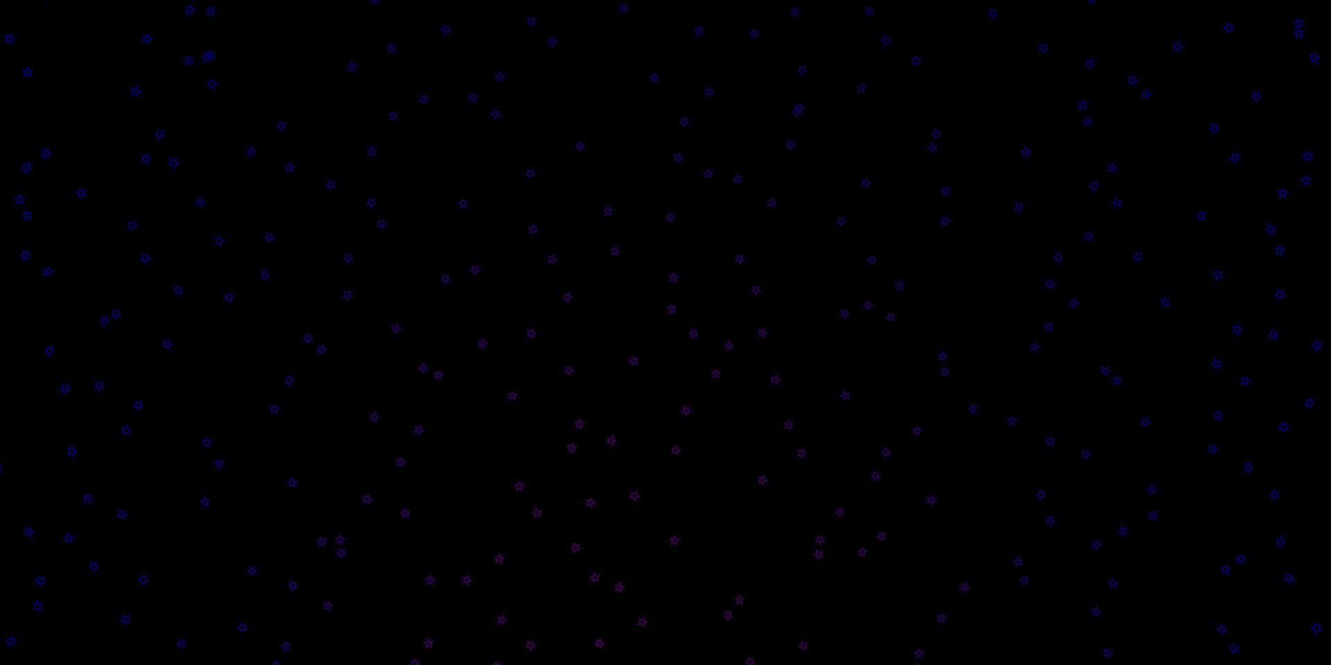 Dark Pink, Blue vector texture with beautiful stars.