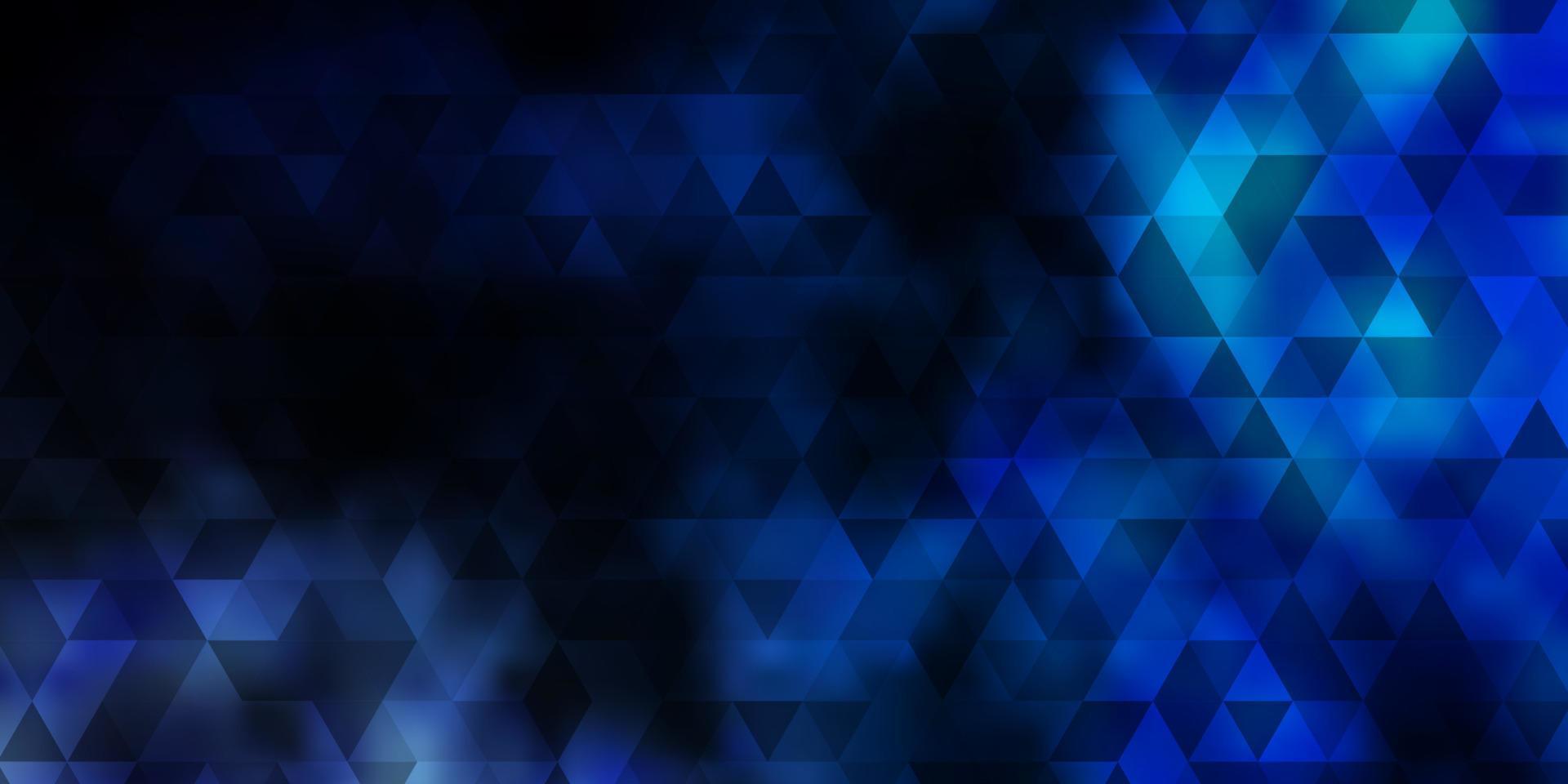 Dark BLUE vector backdrop with lines, triangles.