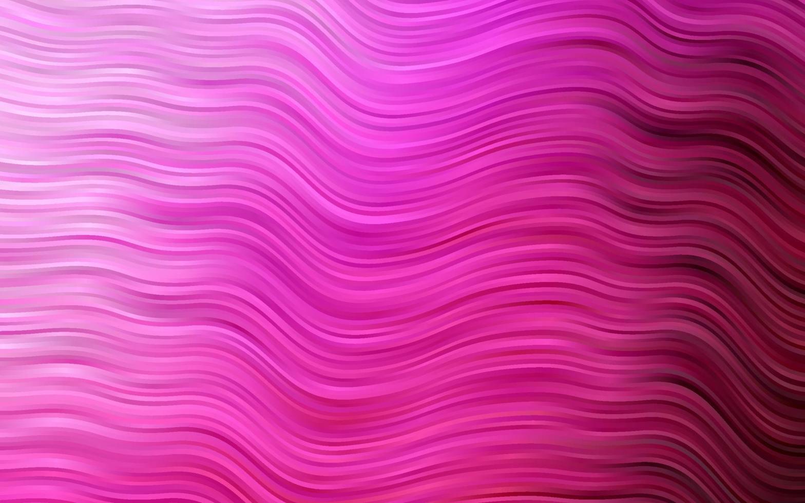 Fondo de vector rosa claro con círculos curvos.