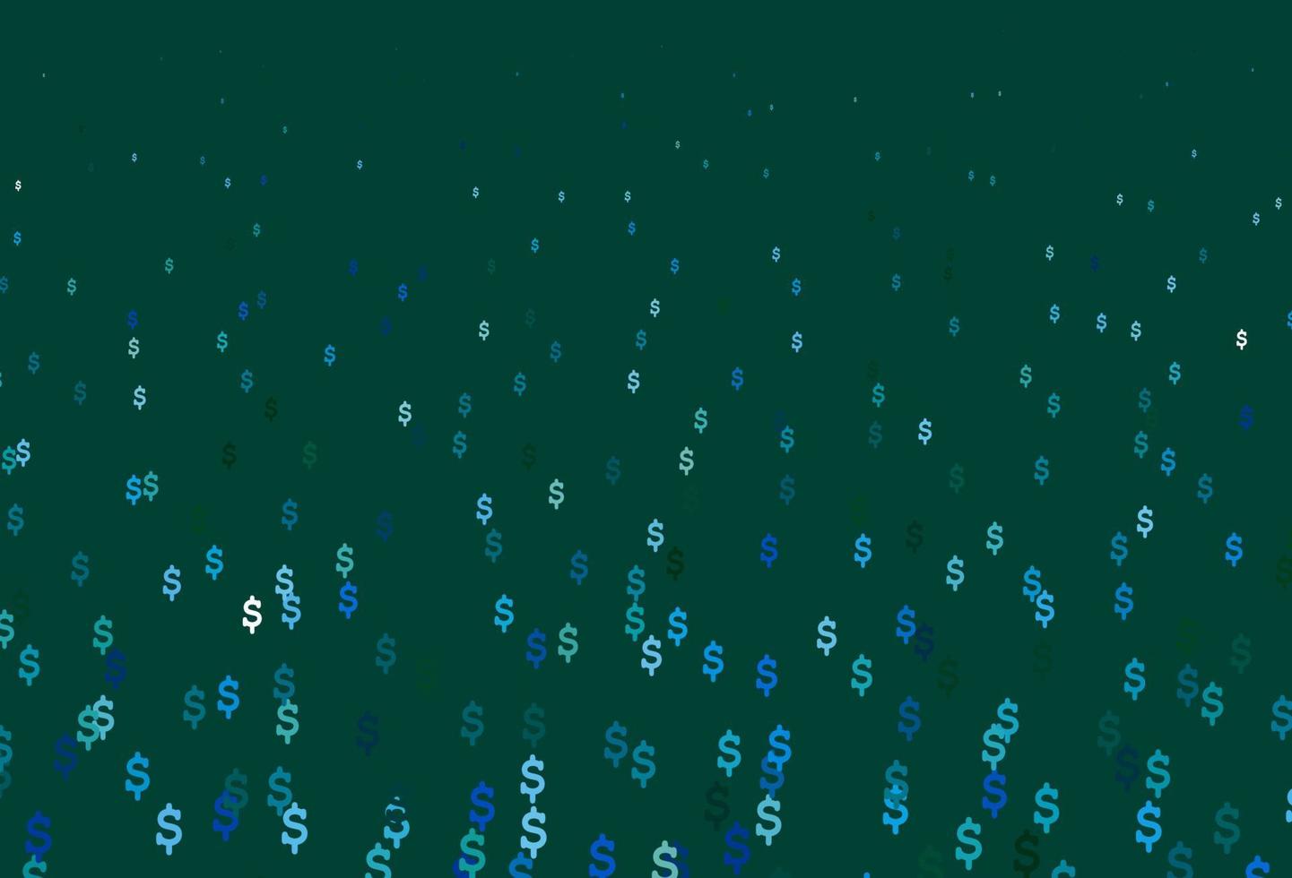 Light Blue, Green vector background with Dollar.