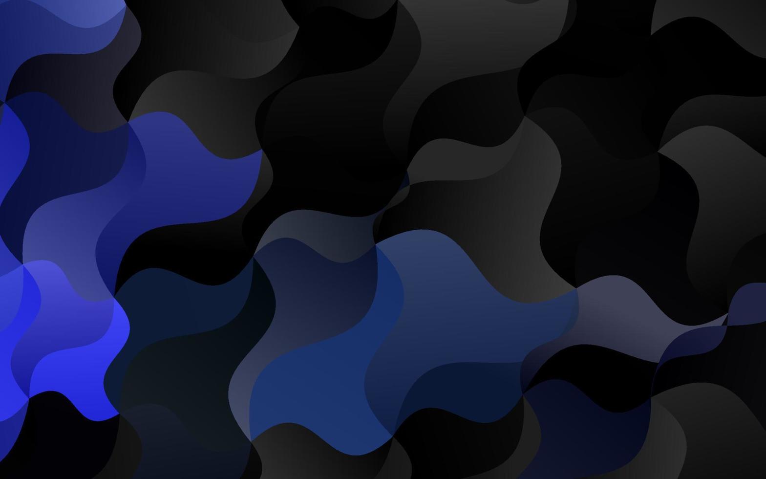 Dark BLUE vector background with bubble shapes.