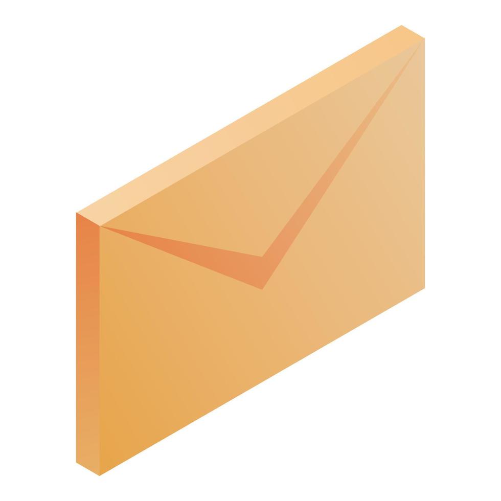 icono de correo, estilo isométrico vector