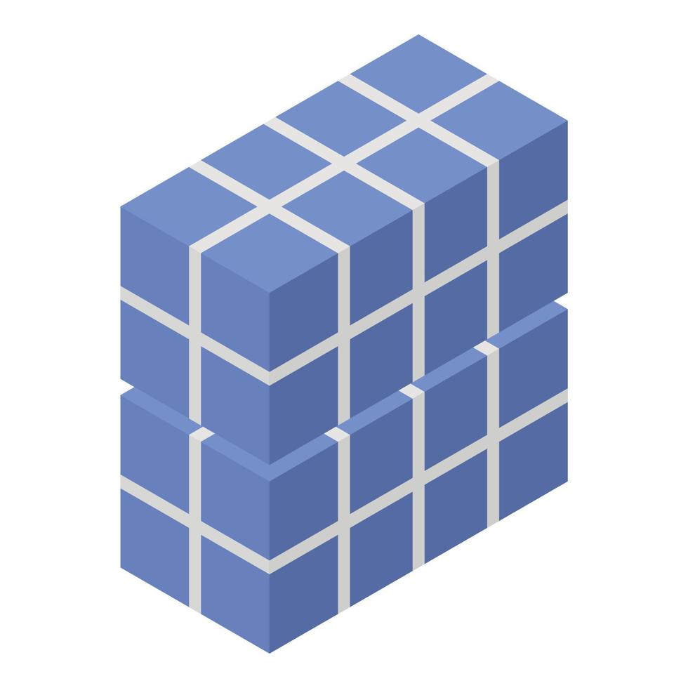 Stack air parcel icon, isometric style vector