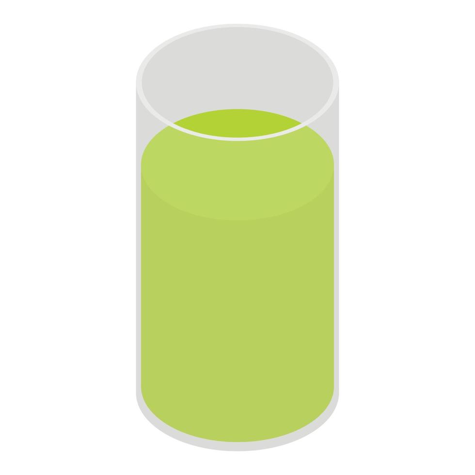 Celery juice icon, isometric style vector
