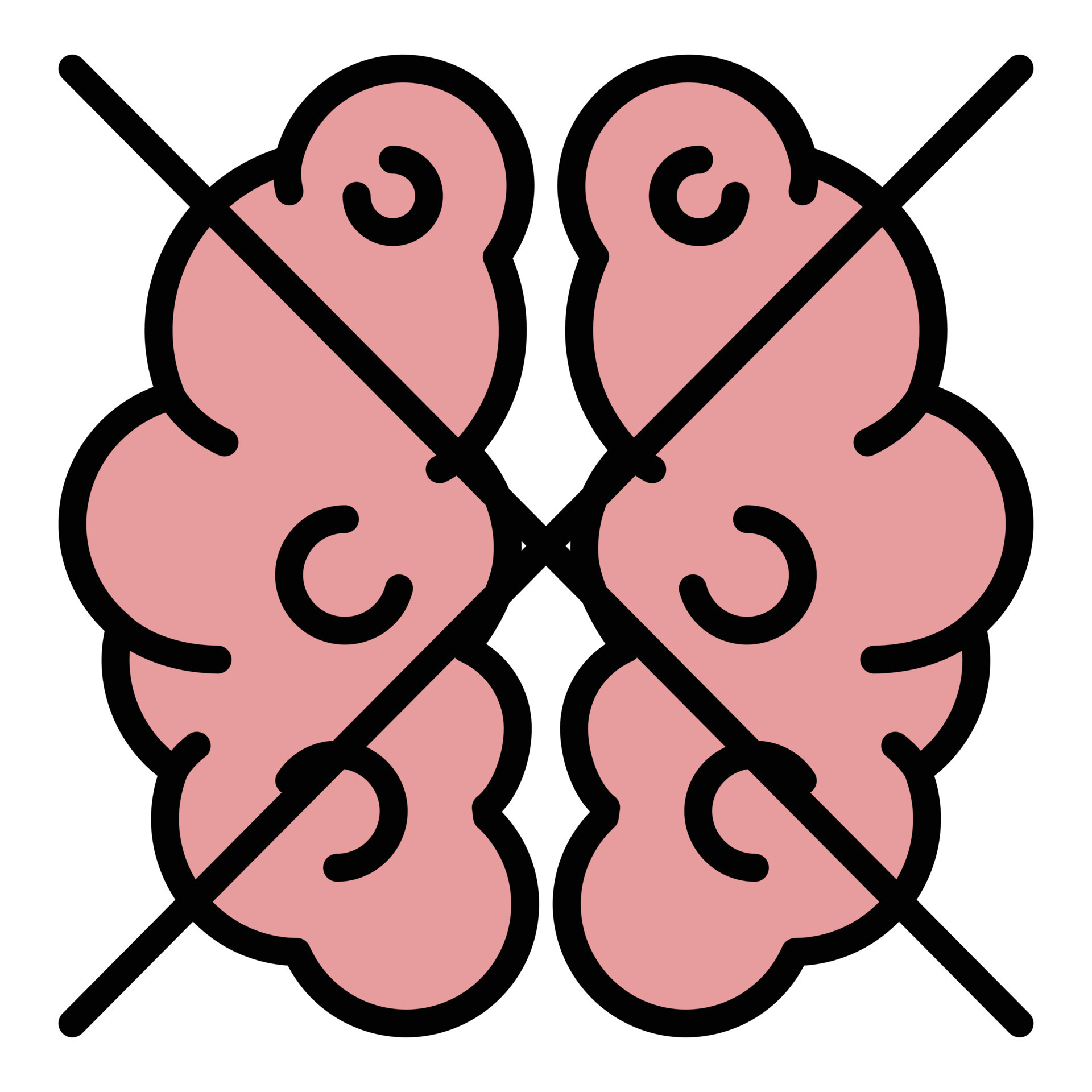 Brain no function icon color outline vector 15680093 vector art at vecteezy