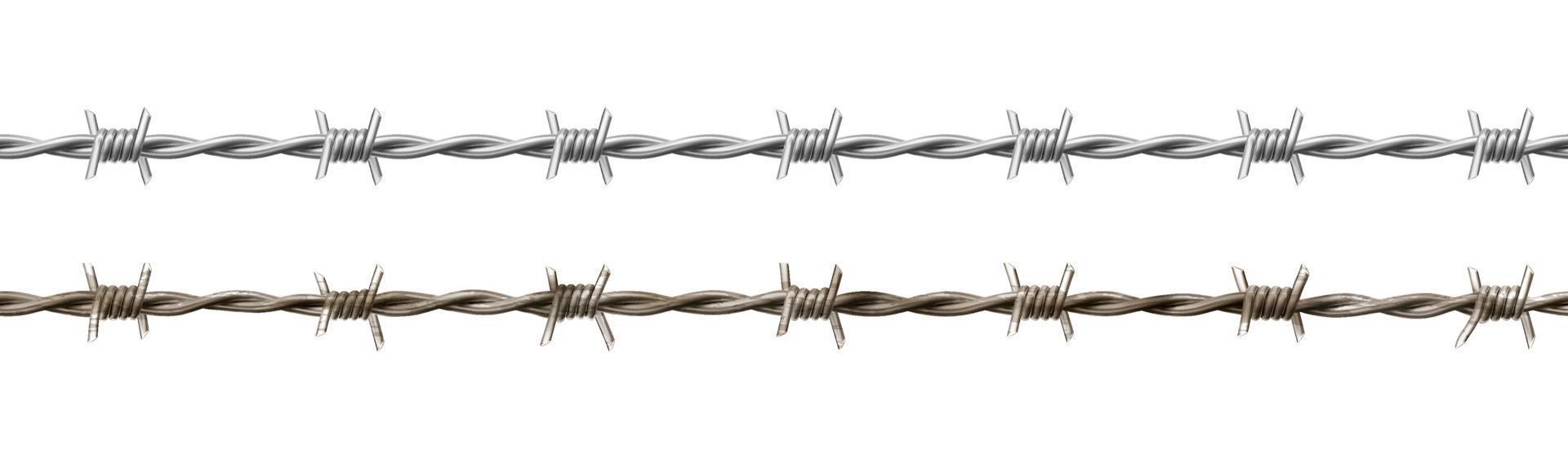 Wire barb, prison cell seamless border, jailhouse vector