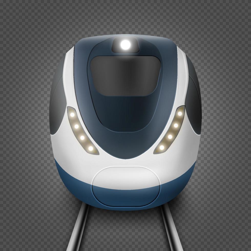 Train or metro, front view, subway locomotive vector