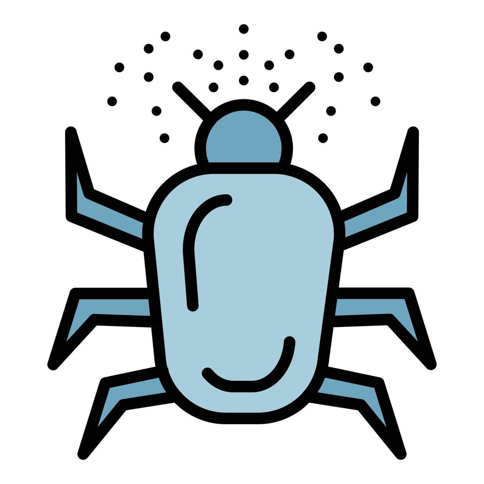 Allergy bug icon color outline vector