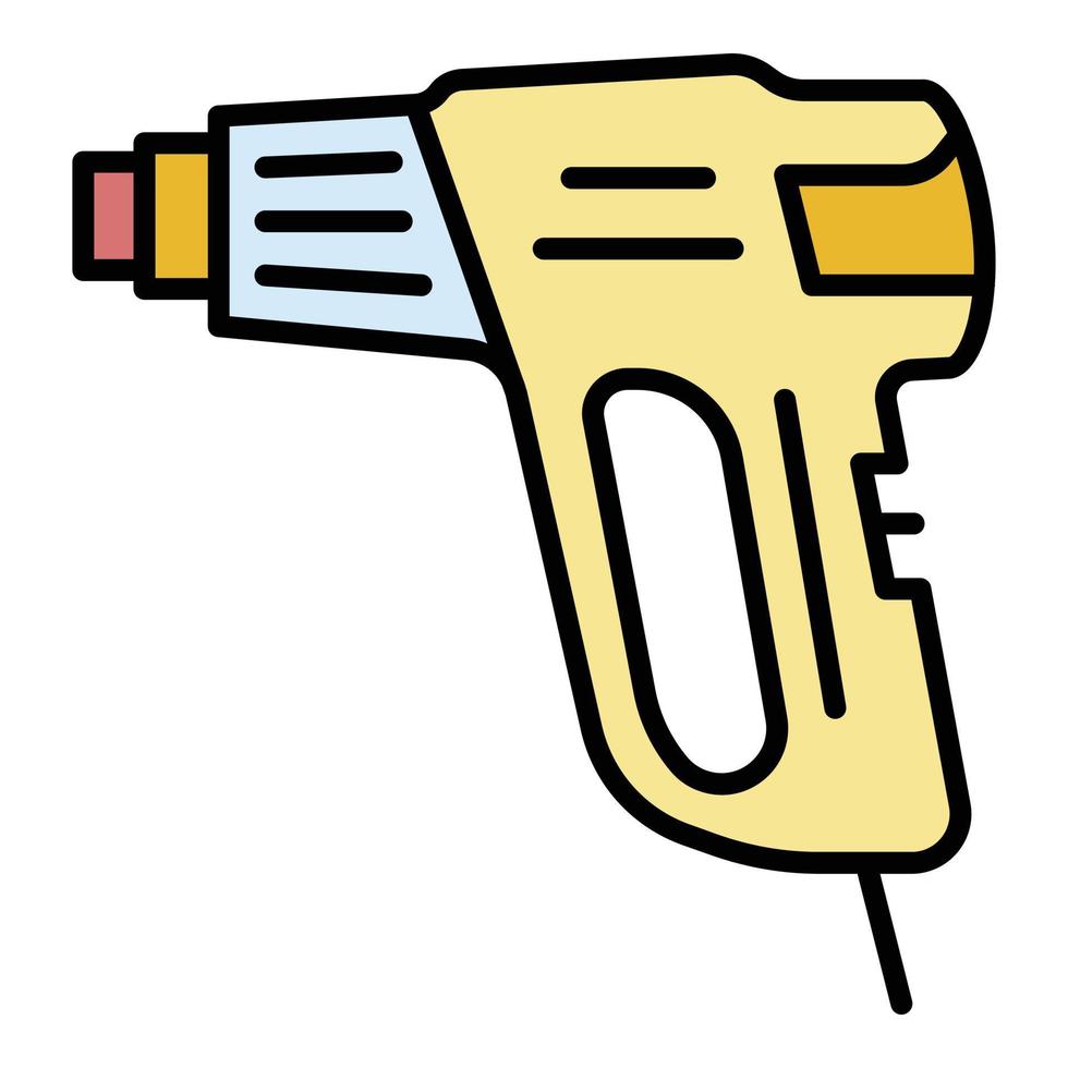 Welder pistol icon color outline vector