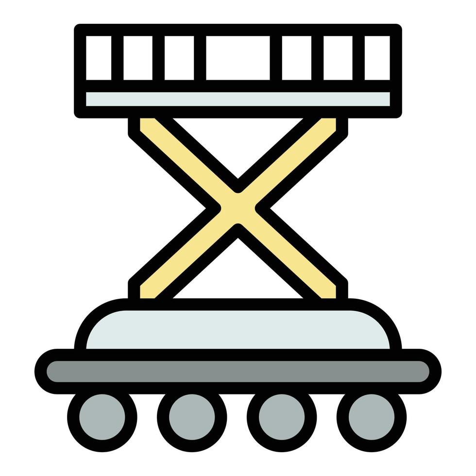 Lift platform icon color outline vector