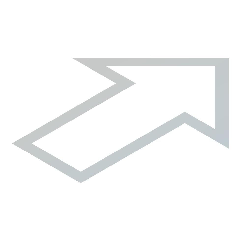 Arrow icon, isometric style vector