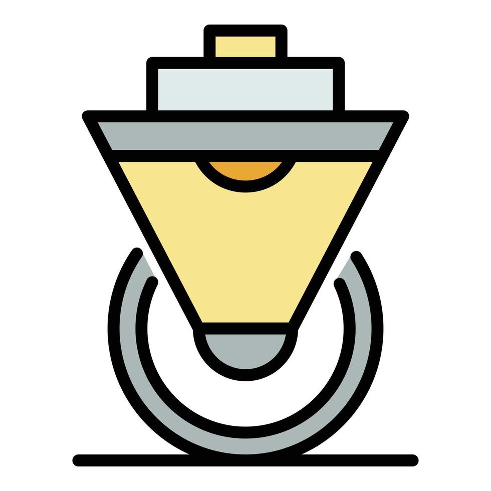 Scaffold wheel platform icon color outline vector