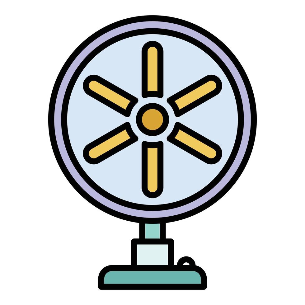 Home fan icon color outline vector