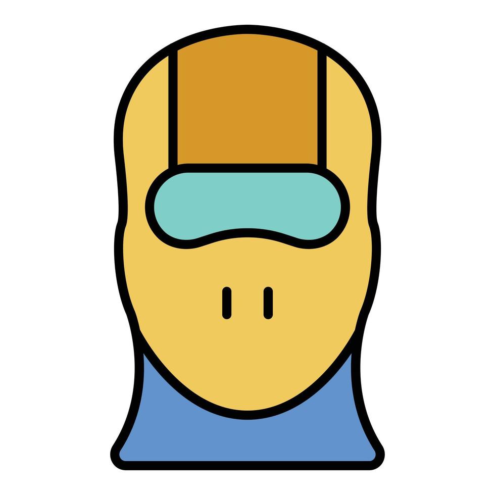 Face balaclava icon color outline vector