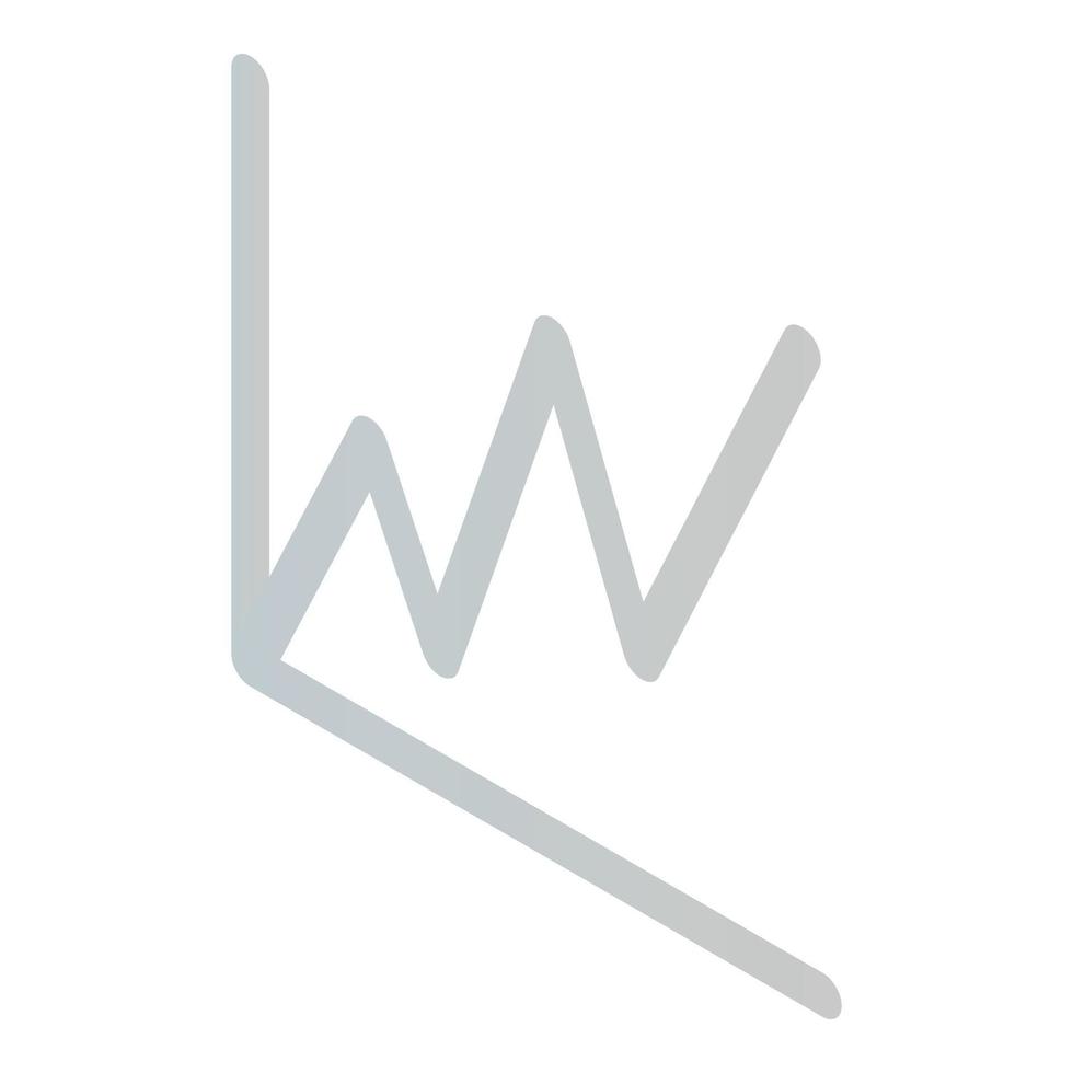 Graph chart icon, isometric style vector
