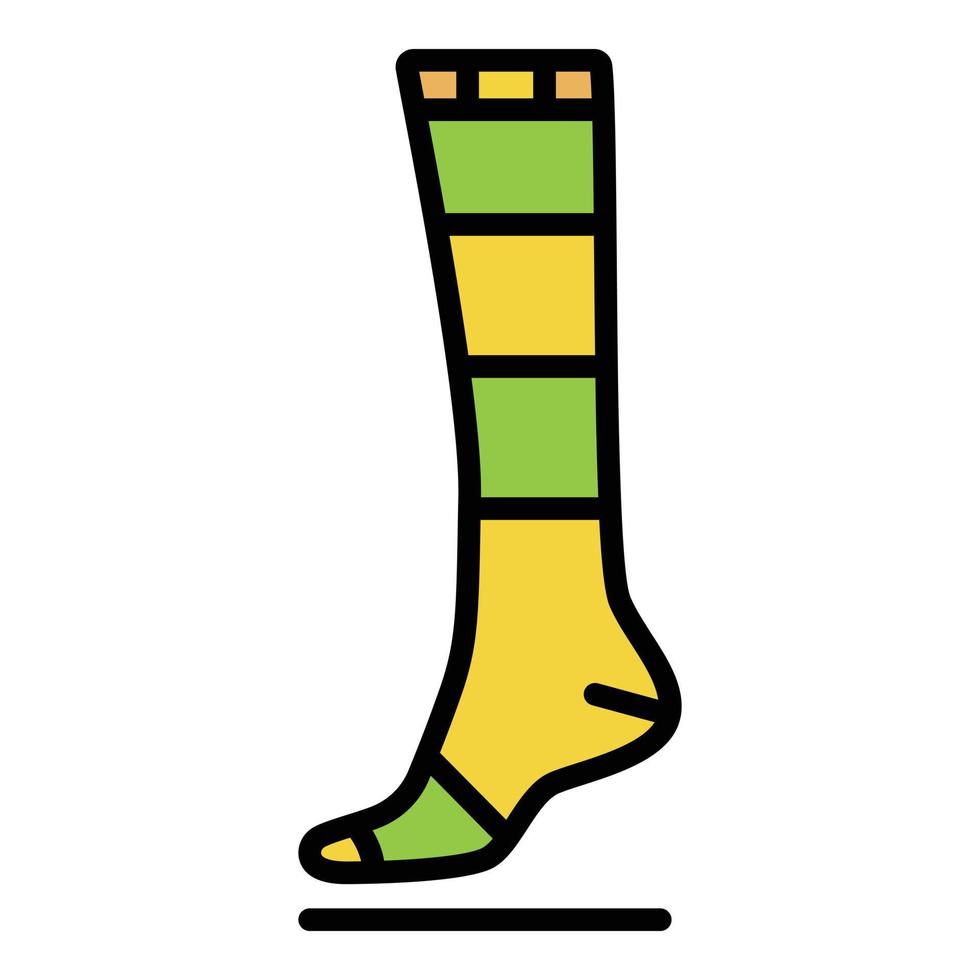 Warming sock icon color outline vector