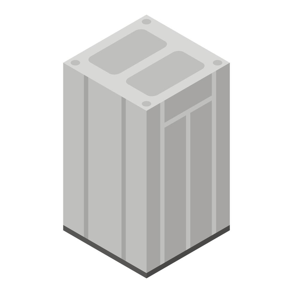 Skyscraper elevator icon, isometric style vector