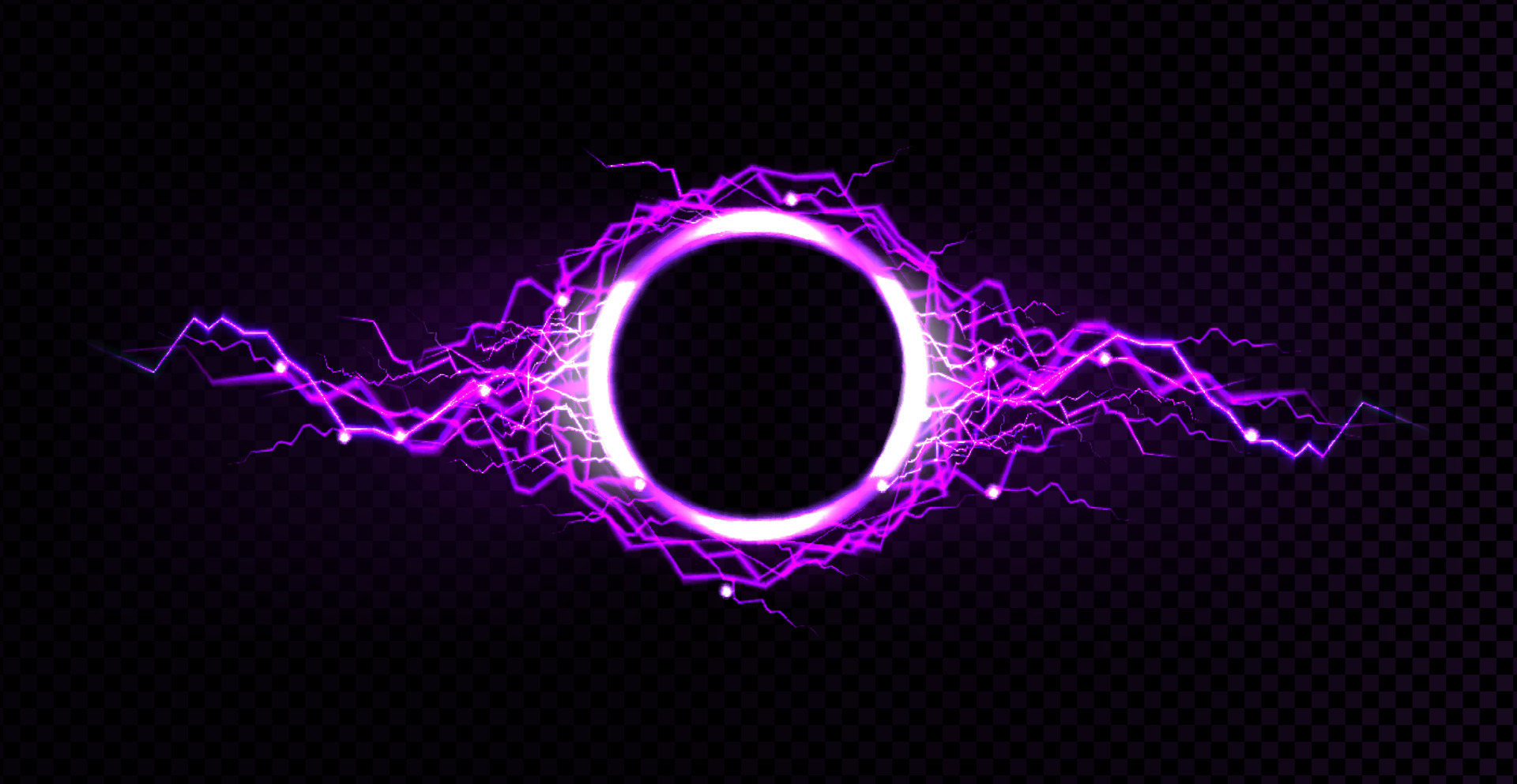 Electric circle frame with lightning discharge 15681006 Vector Art at  Vecteezy