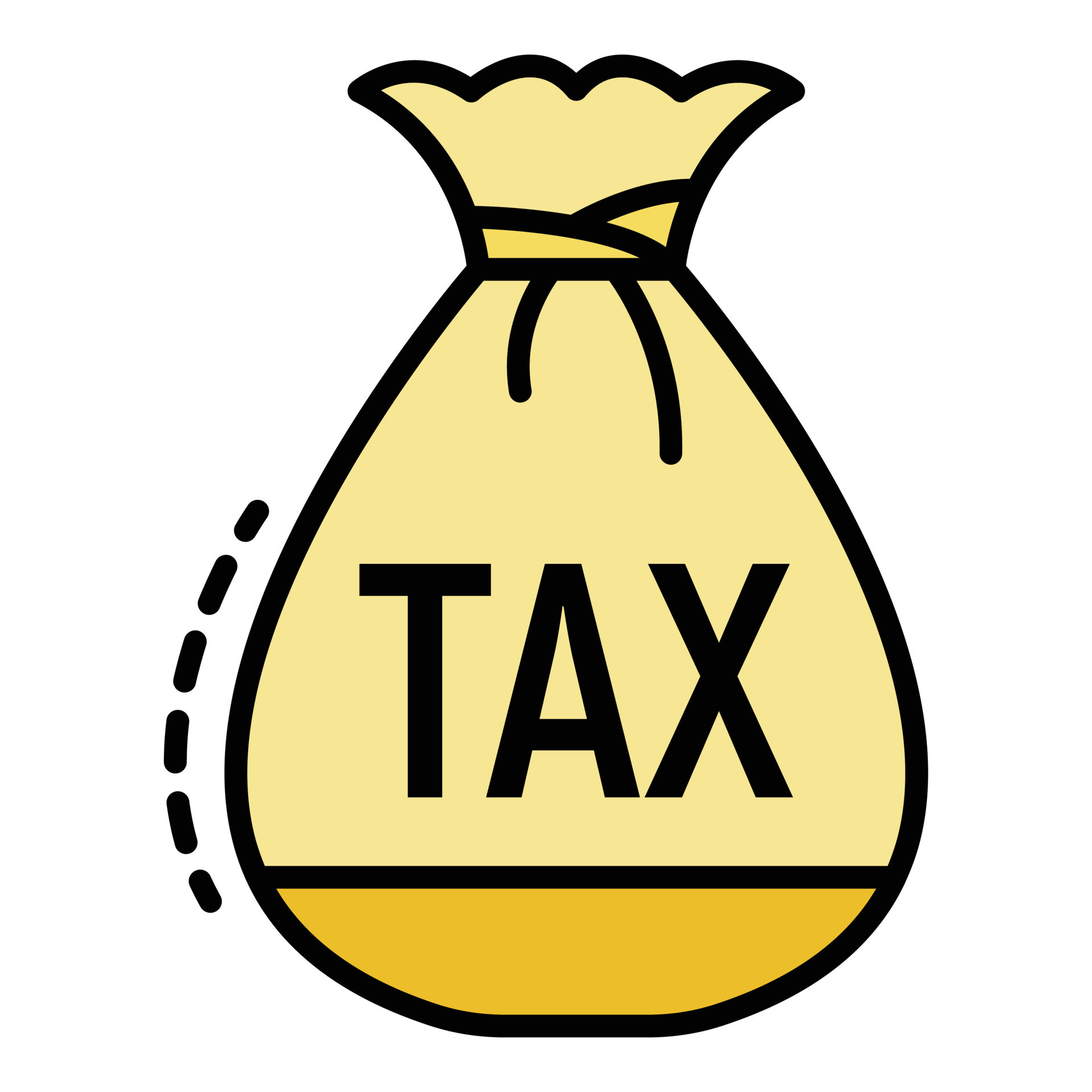 Tax money bag icon color outline vector 15681115 Vector Art at Vecteezy