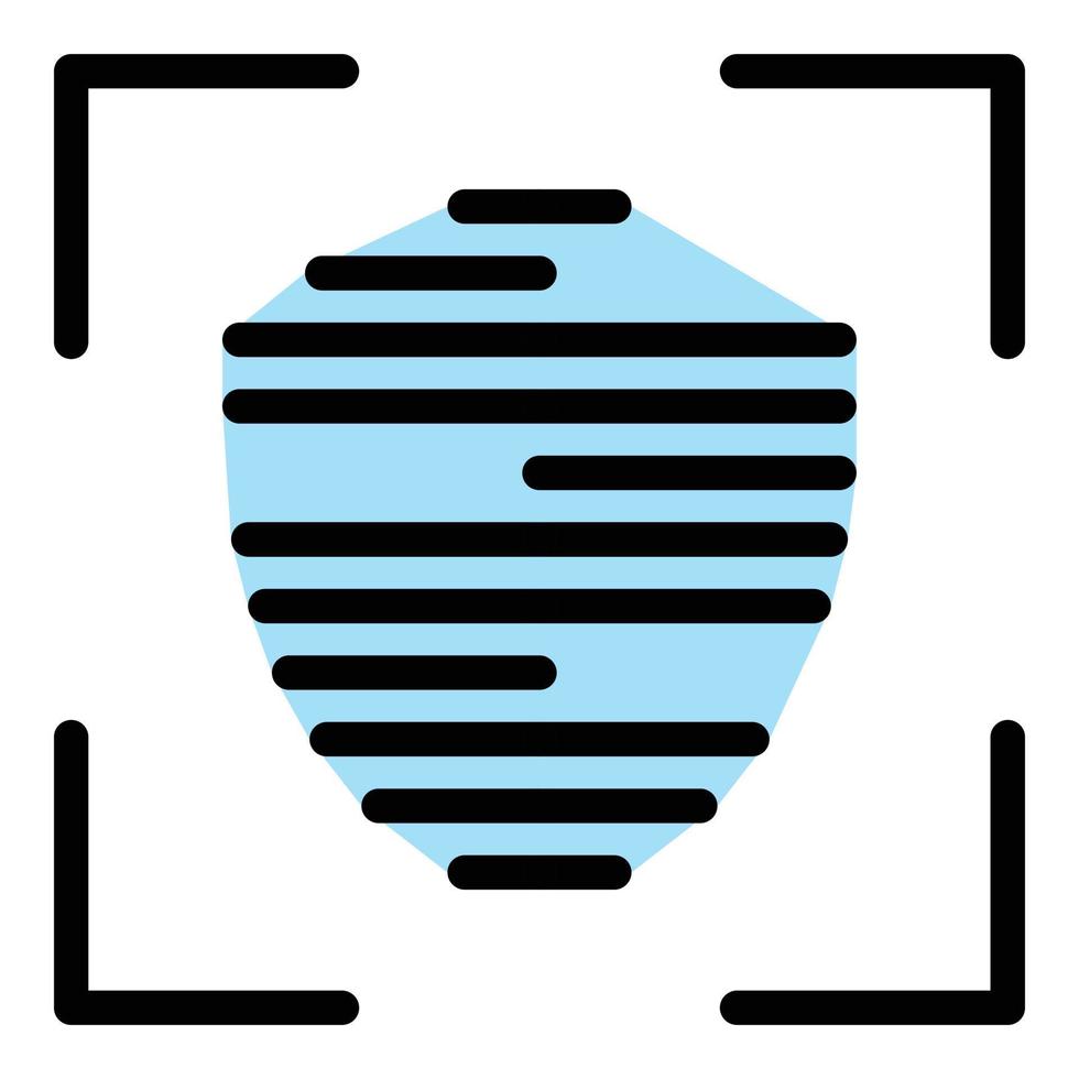 Identification frame icon color outline vector