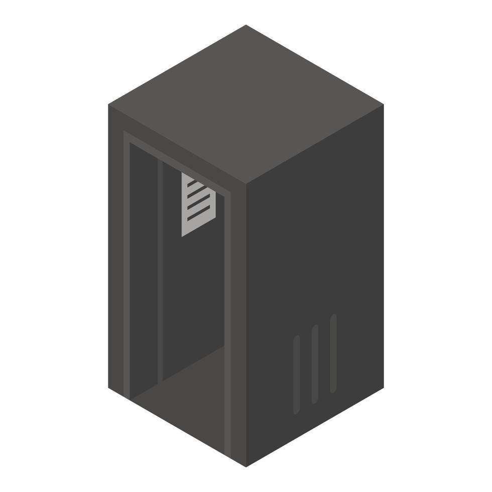 Electric elevator icon, isometric style vector