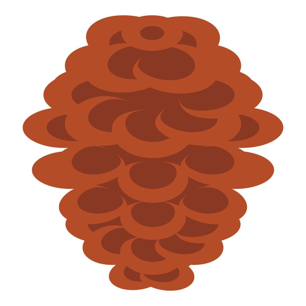 Autumn pine cone icon, isometric style vector