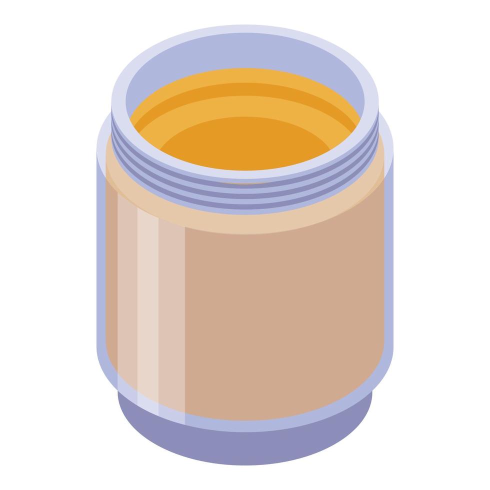 Butter jar icon, isometric style vector
