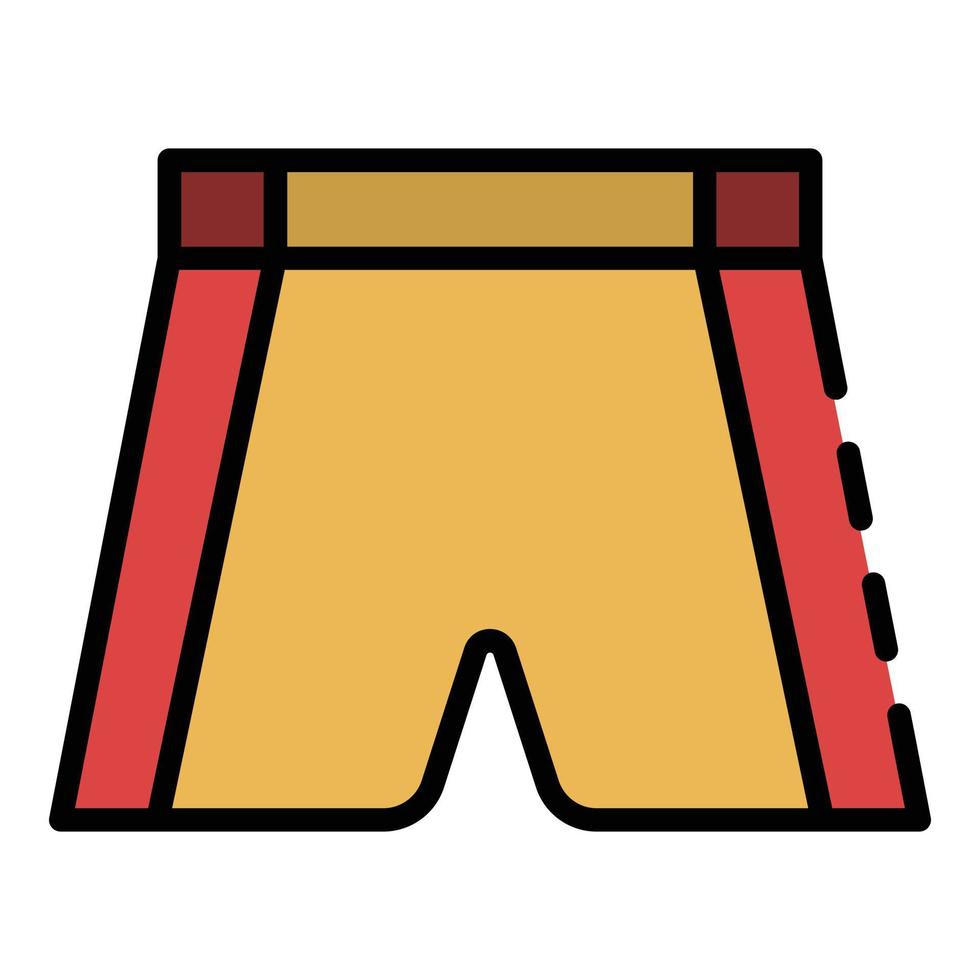 Basketball shorts icon color outline vector