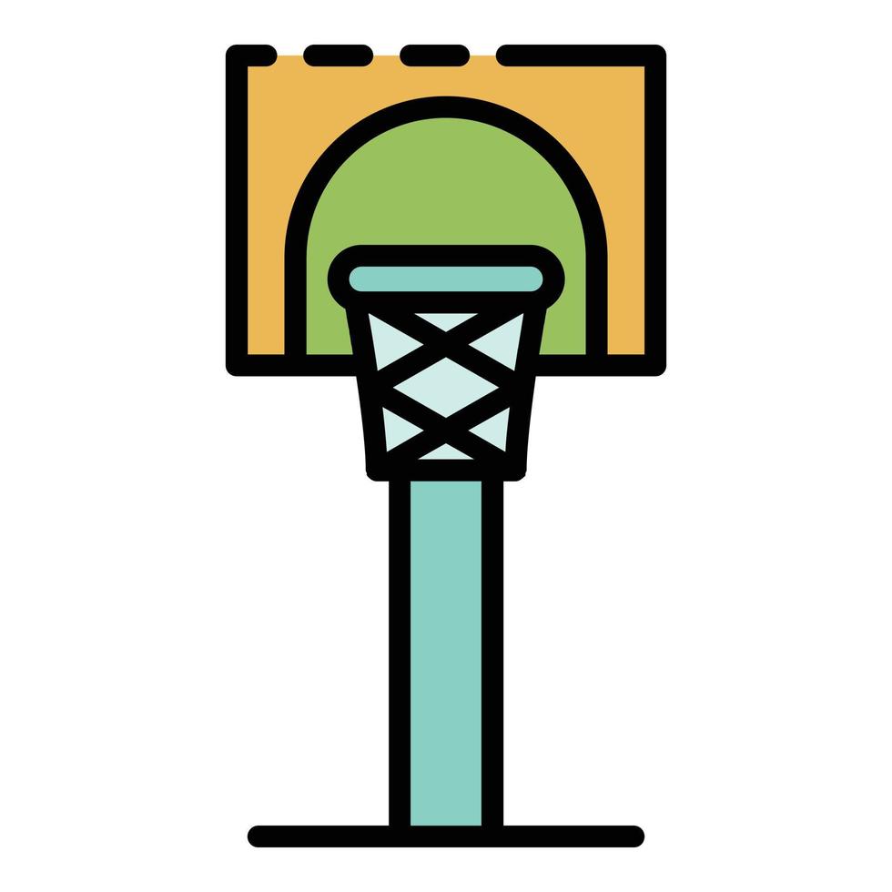 Home basketball tower icon color outline vector