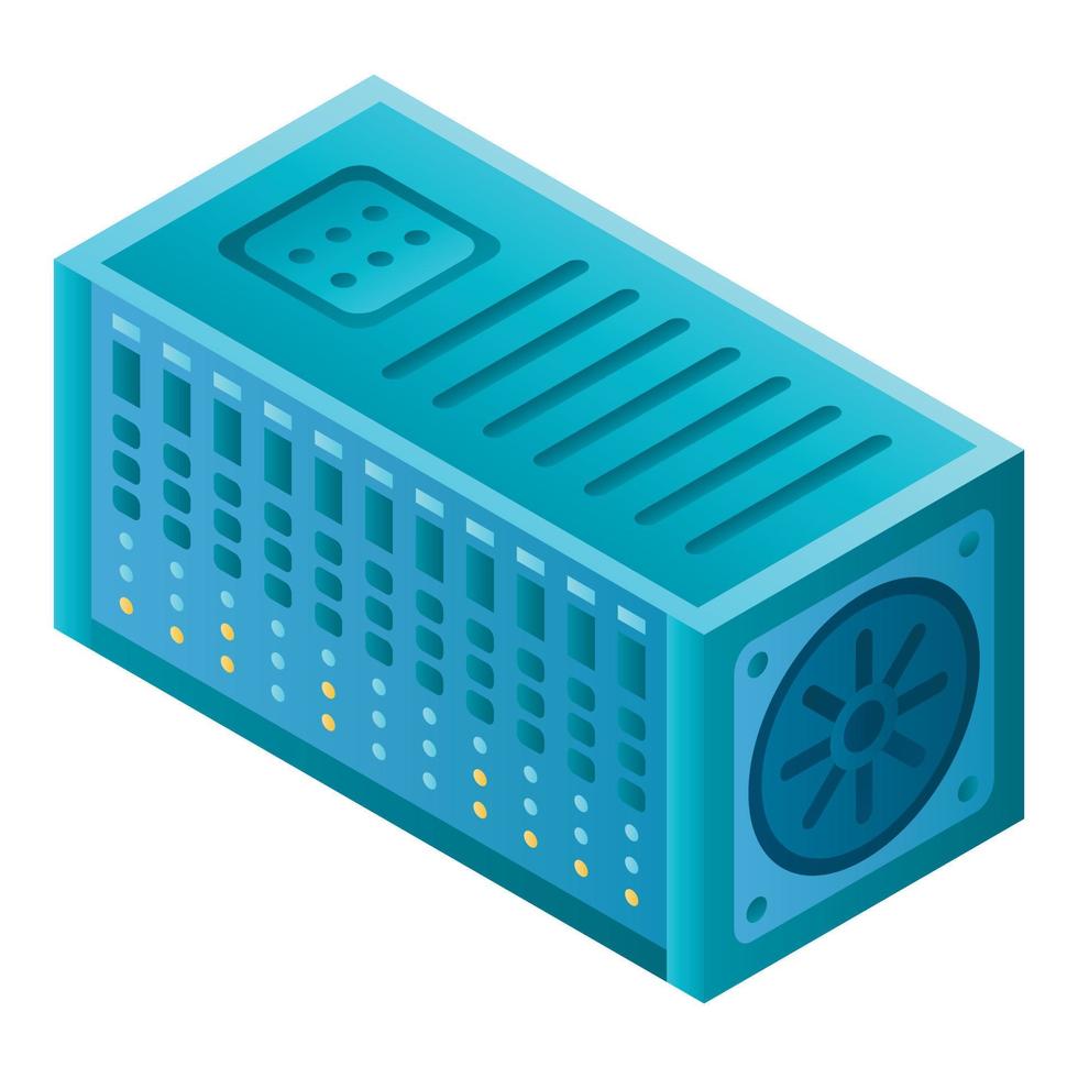 Mining farm ventilator icon, isometric style vector