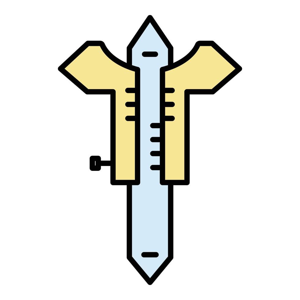 Welder measurement icon color outline vector