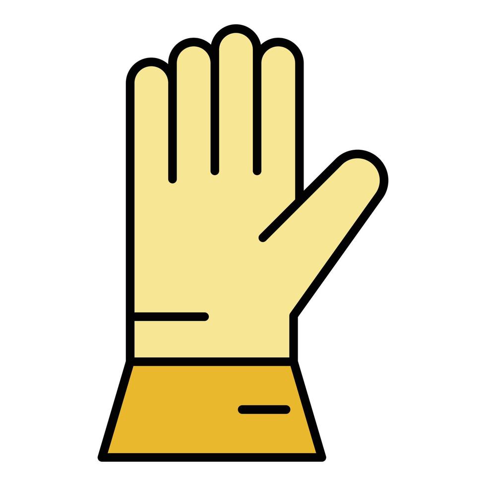 Welder glove icon color outline vector
