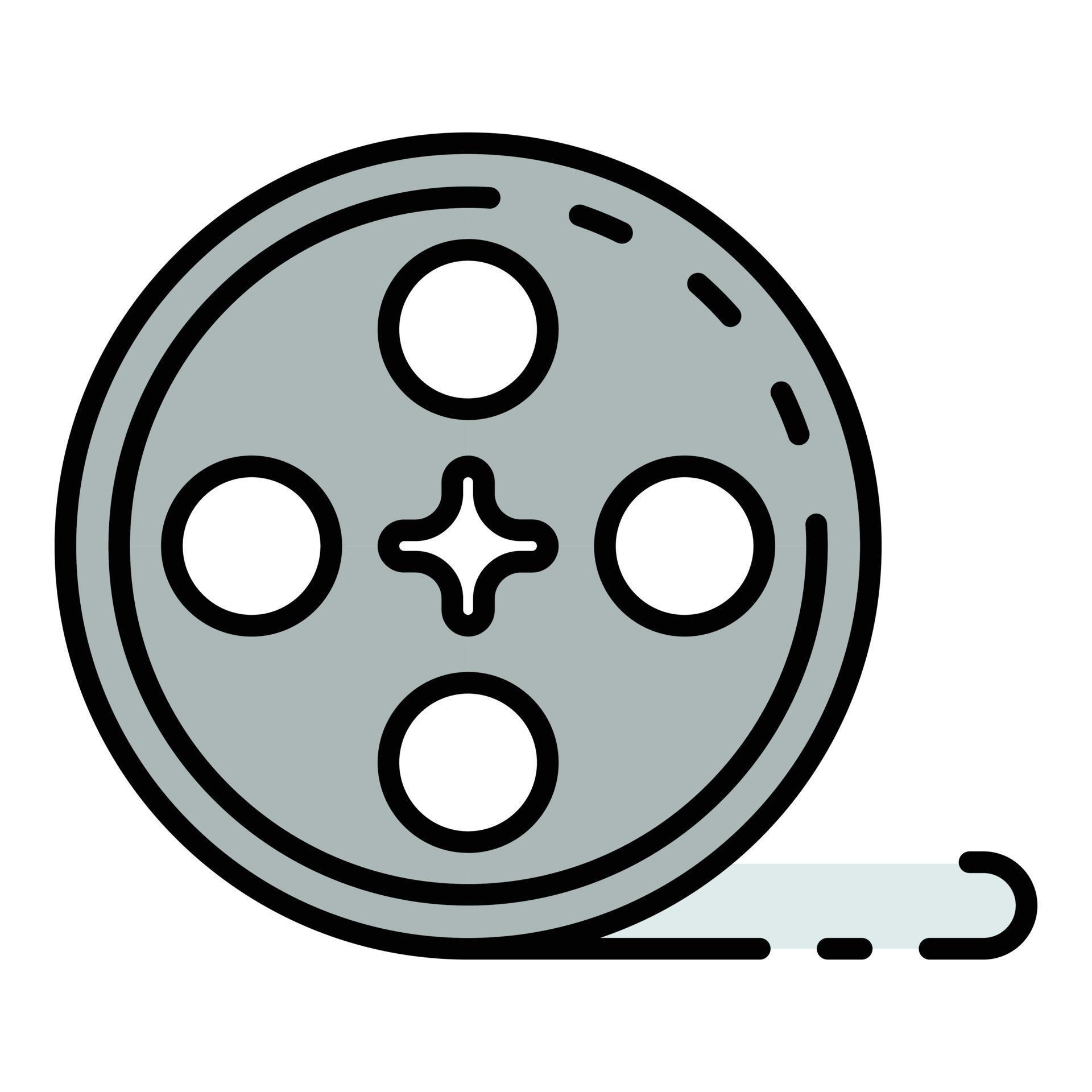 Cinema film reel icon color outline vector 15682065 Vector Art at Vecteezy