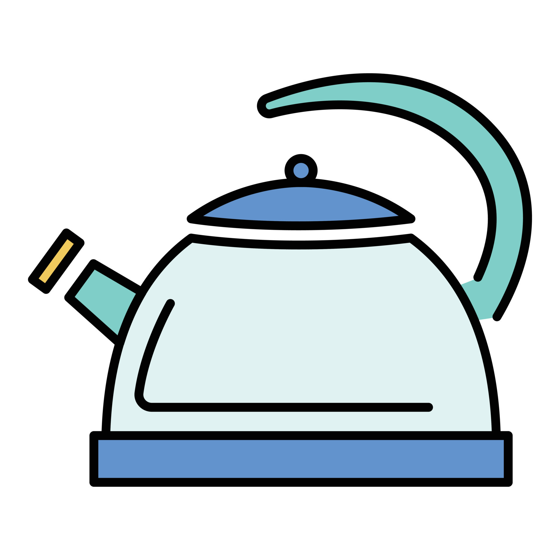 Whistle kettle icon color outline vector 15682090 Vector Art at Vecteezy