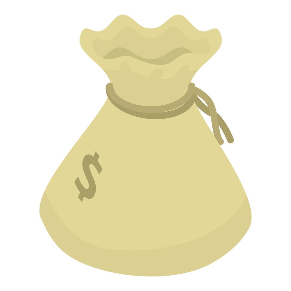 icono de bolsa de dinero, estilo isométrico vector