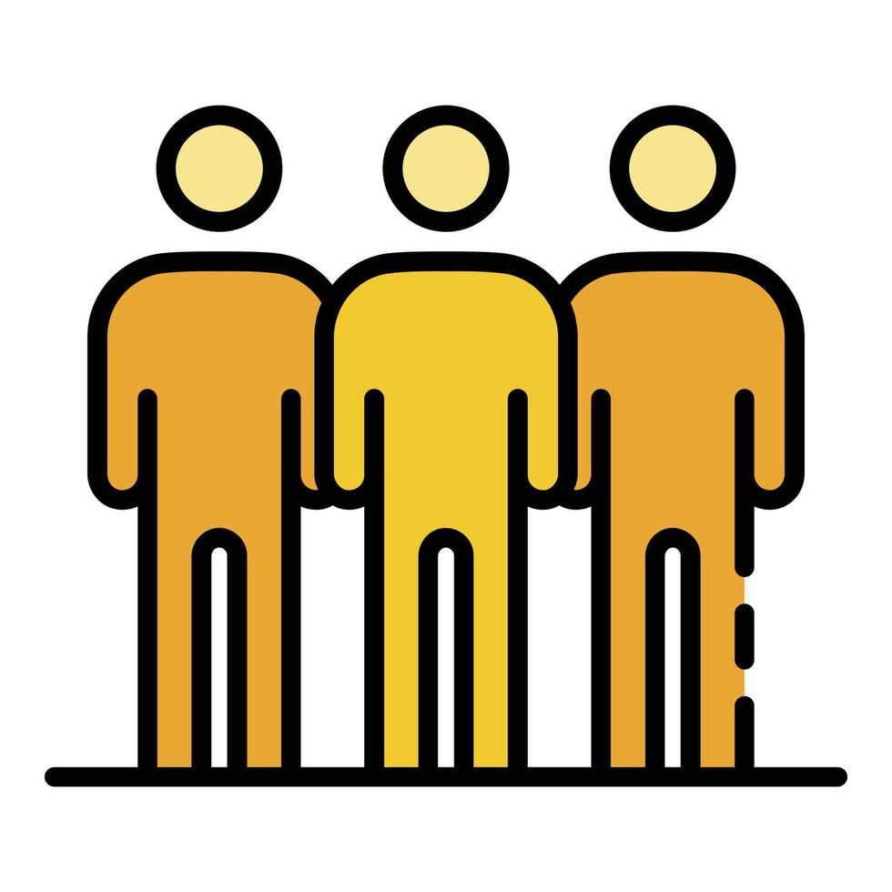 People volunteering icon color outline vector