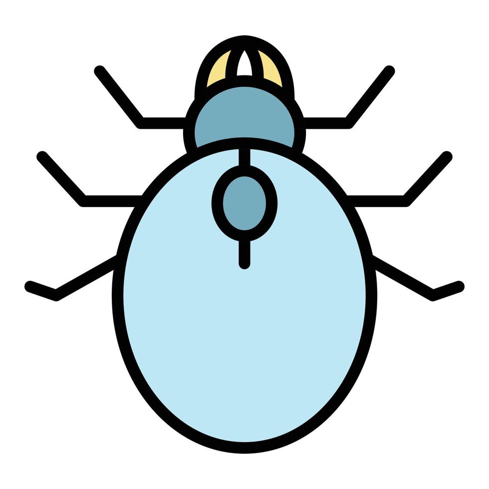 Insect mite icon color outline vector