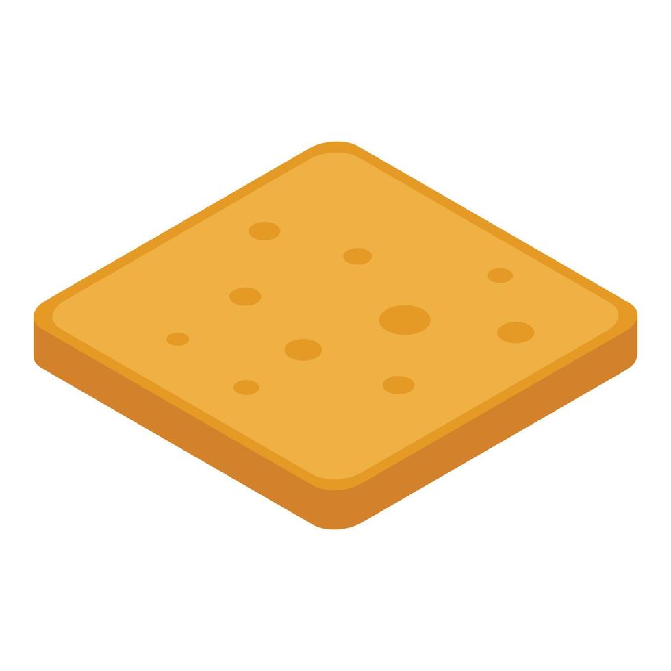 Biscuit icon, isometric style vector