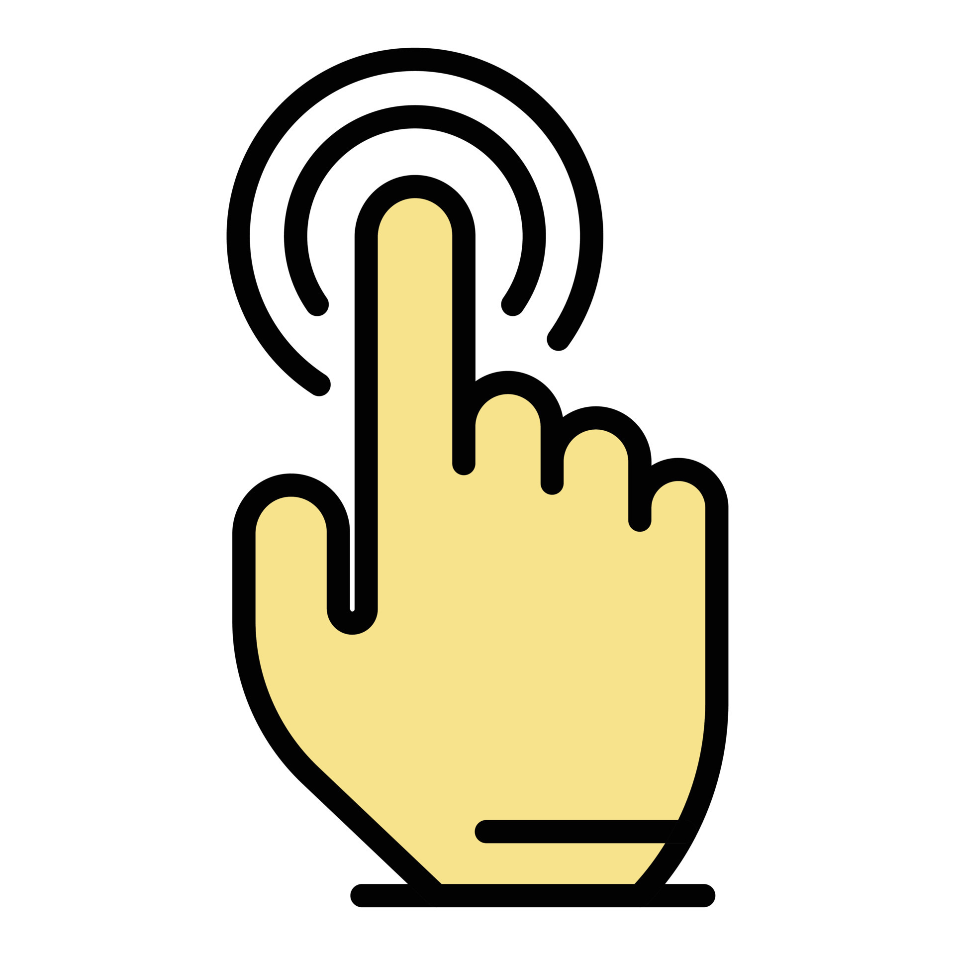 Cursor finger click icon color outline vector 15682343 Vector Art at  Vecteezy