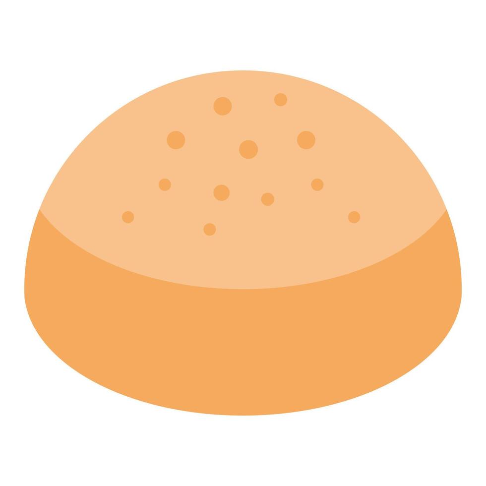 Burger bread icon, isometric style vector