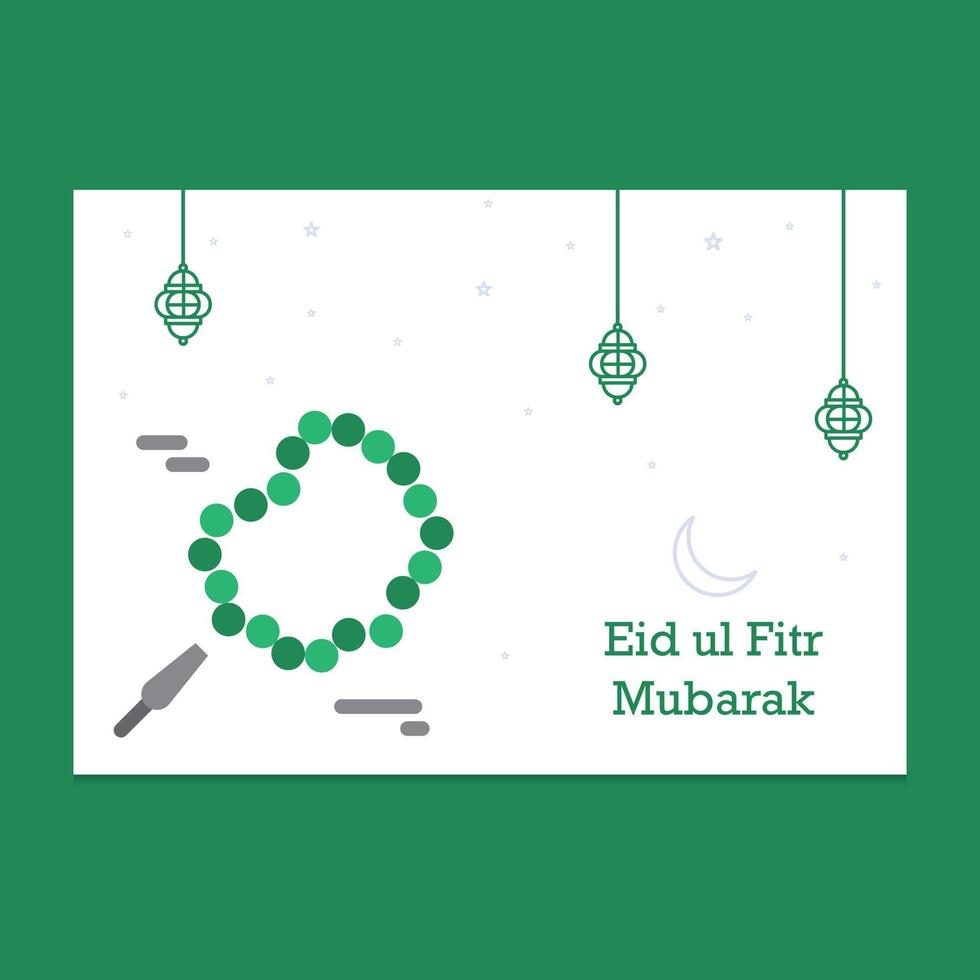 Eid Mubarak greeting Card Illustration vector